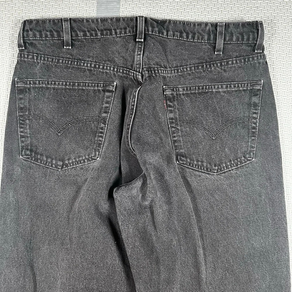 Vintage Levis 565 Dark Jeans 38x28* Men's Loose Fit Wide Baggy Leg USA 90s EUC
